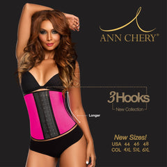 Latex Waist Trainer by Ann Cherry 2023 (3 Hooks)Pink